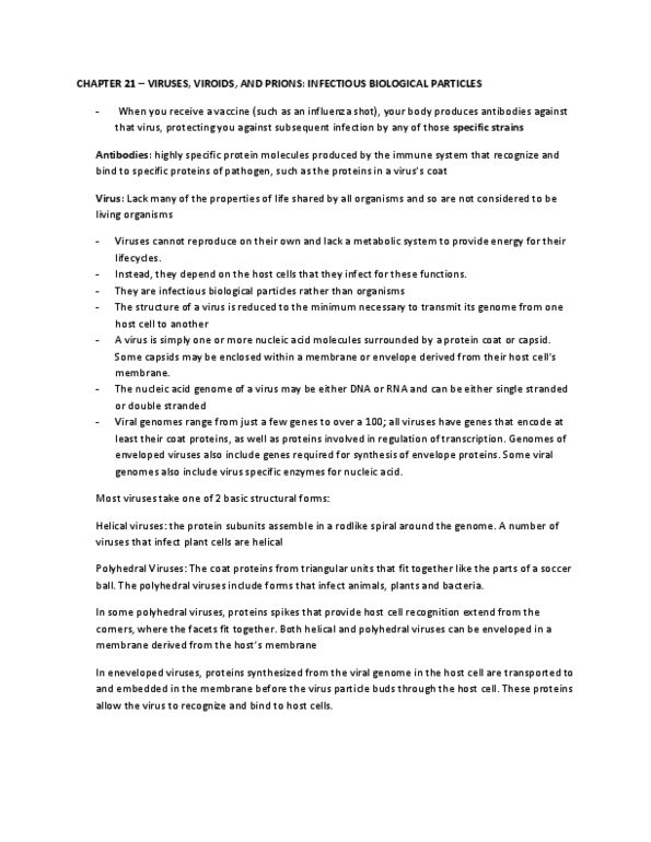 BIOA01H3 Lecture Notes - Prophage, Plasmodesma, Lysogenic Cycle thumbnail