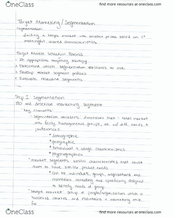 MGT 3300 Lecture Notes - Lecture 9: Marketing Mix, Positron thumbnail