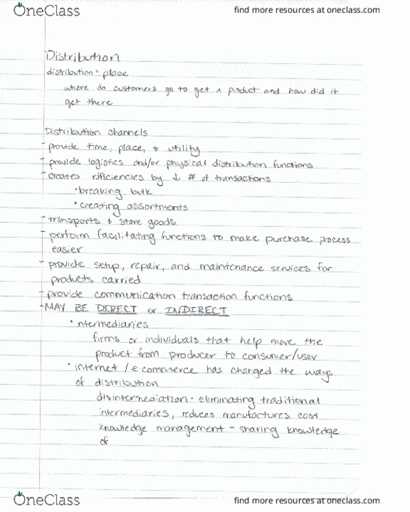 MGT 3300 Lecture Notes - Lecture 21: Direct Selling, Retail, Supply Chain thumbnail