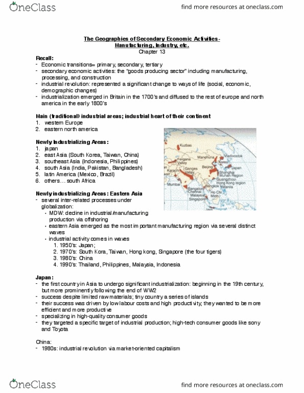 GEOG 1HB3 Lecture Notes - Lecture 22: Industrial Revolution, High Tech, Containerization thumbnail