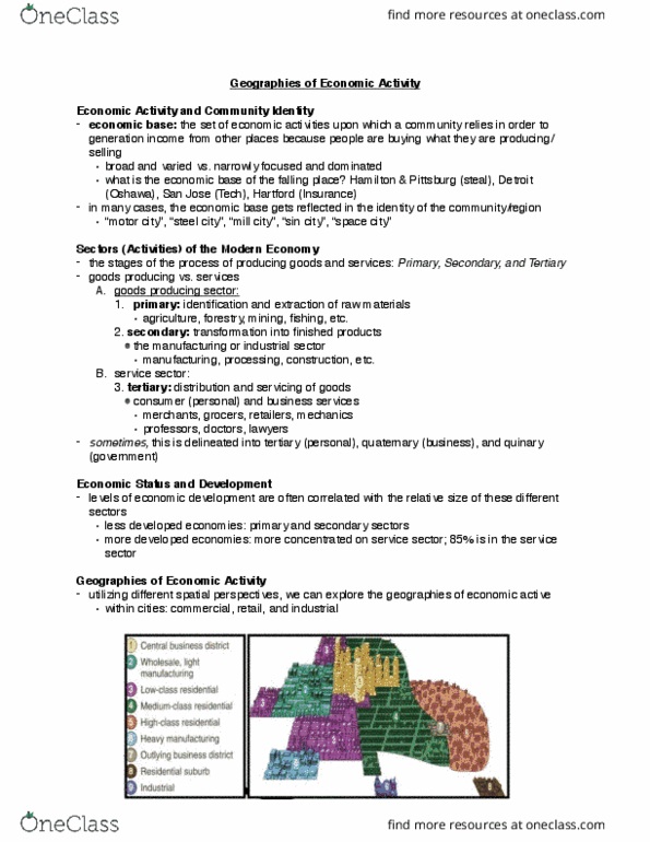 GEOG 1HB3 Lecture Notes - Lecture 20: High Tech, Quinary thumbnail