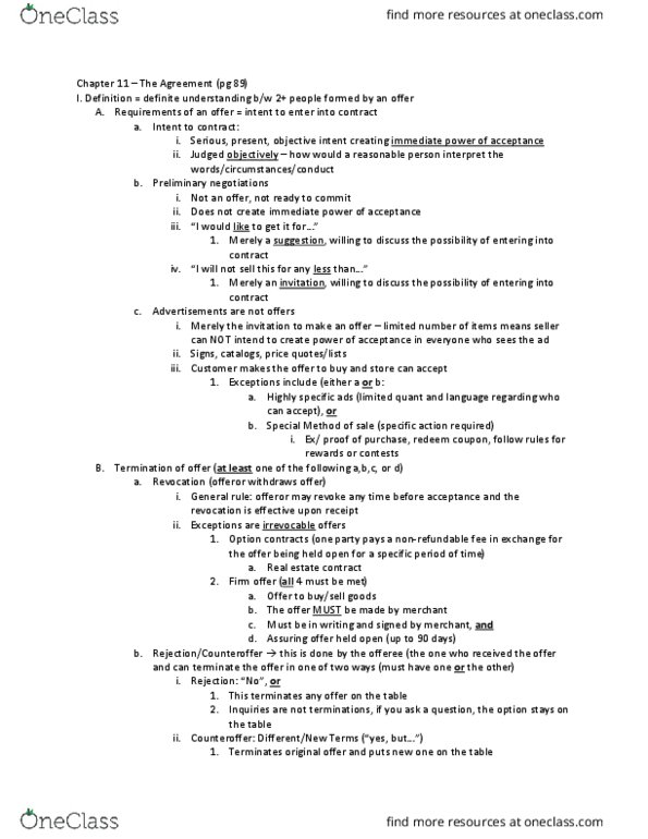 LEB 320F Lecture Notes - Lecture 10: Mirror Image, Real Estate Contract thumbnail