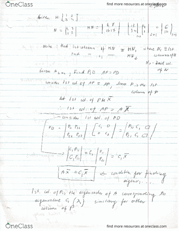 MTH 108 Lecture 19: Solving Eigenvectors and Diagonalizationals thumbnail