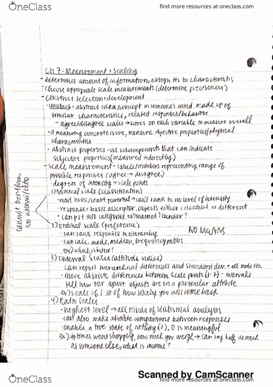 MARK30120 Chapter 7: notes thumbnail