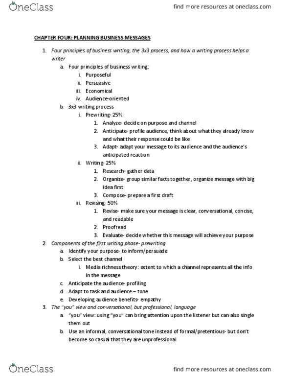 B A 324 Lecture Notes - Lecture 4: Media Richness Theory, List Of Fables Characters, Human Resources thumbnail