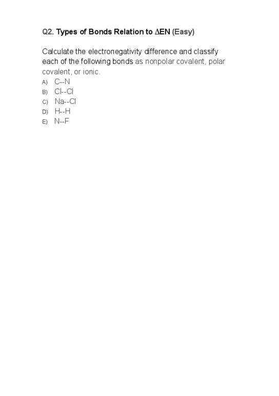 CHEM 1000 Lecture Notes - Covalent Bond, Electronegativity thumbnail