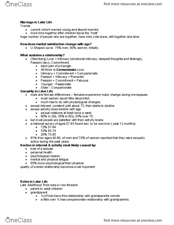 PSYC 362 Lecture Notes - Lecture 2: Menopause, Disengagement Theory, Activity Theory thumbnail