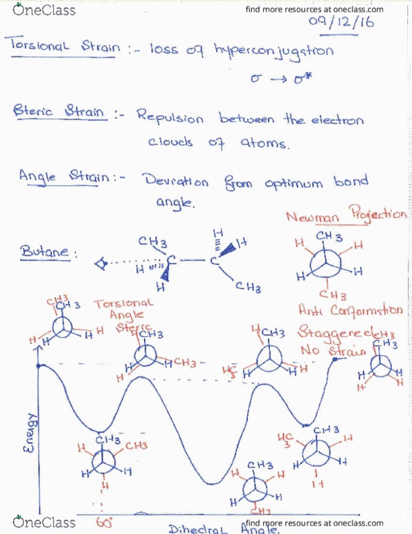 CH 320M Lecture Notes - Lecture 7: Angle, Butane thumbnail