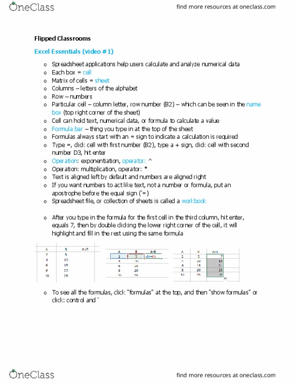 EECS 1520 Lecture Notes - Lecture 1: Spreadsheet, Confidence Interval, Scatter Plot thumbnail