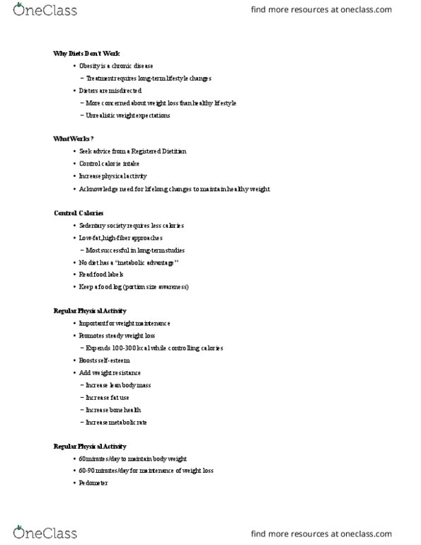 EHS 150 Lecture Notes - Lecture 3: Lean Body Mass, Pedometer, Contingency Management thumbnail