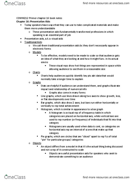 COMM212 Chapter Notes - Chapter 16: Histogram, In Essence thumbnail