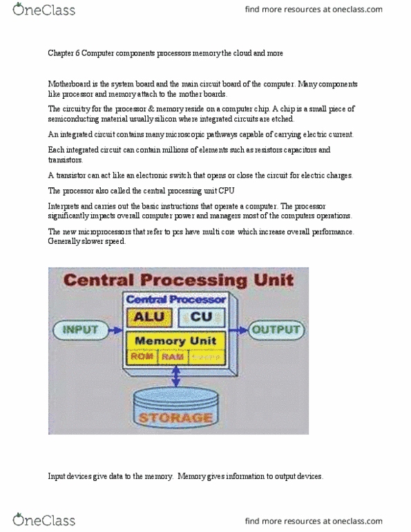 CIS 1055 Chapter Notes - Chapter 6: Arithmetic Logic Unit, System Time, Printed Circuit Board thumbnail