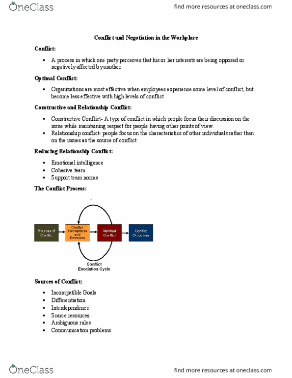 COMM 211 Lecture Notes - Lecture 15: Best Alternative To A Negotiated Agreement, Contact Hypothesis thumbnail