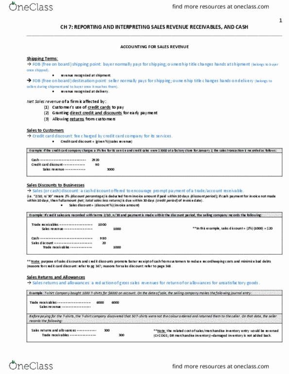 AFM101 Chapter Notes - Chapter 7: Internal Control, Bank Statement, Direct Deposit thumbnail