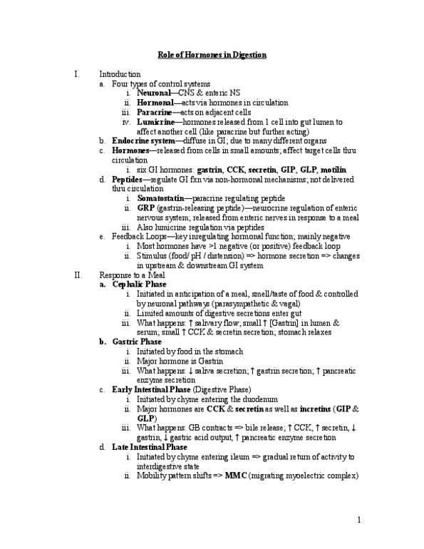 BIOL 1840U Lecture Notes - Pancreatic Juice, Peristalsis, Jejunum thumbnail