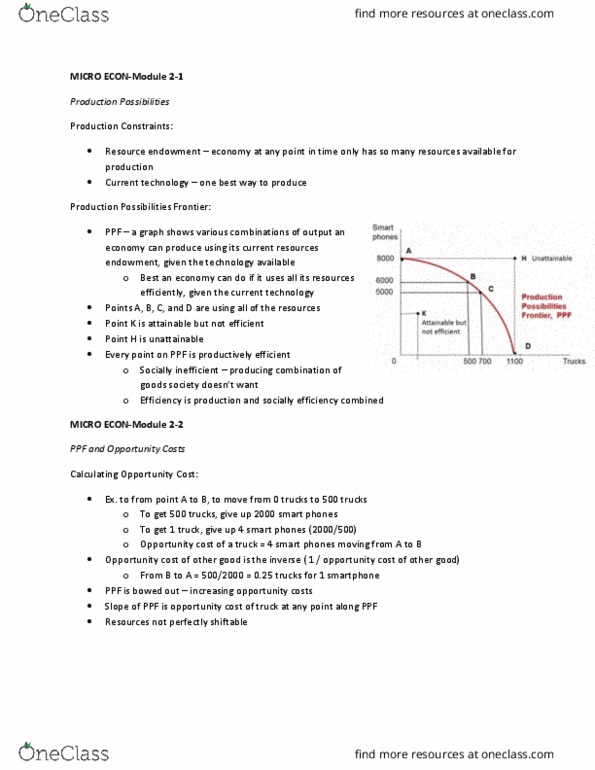 ECON 1B03 Chapter Notes - Chapter 2: Absolute Advantage, Comparative Advantage, Opportunity Cost thumbnail