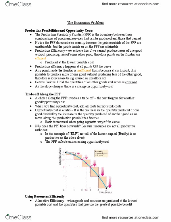 Economics 1021A/B Chapter Notes - Chapter 2: Marginal Utility, Marginal Cost, Human Capital thumbnail