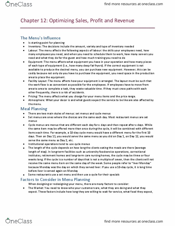 HTM 2030 Lecture Notes - Lecture 12: Omelette, Deep Fryer, Financial Statement thumbnail