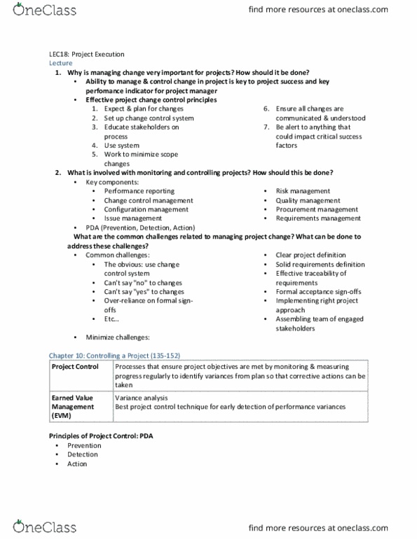 COMM 153 Lecture Notes - Lecture 18: Risk Management, Configuration Management, Quality Management thumbnail