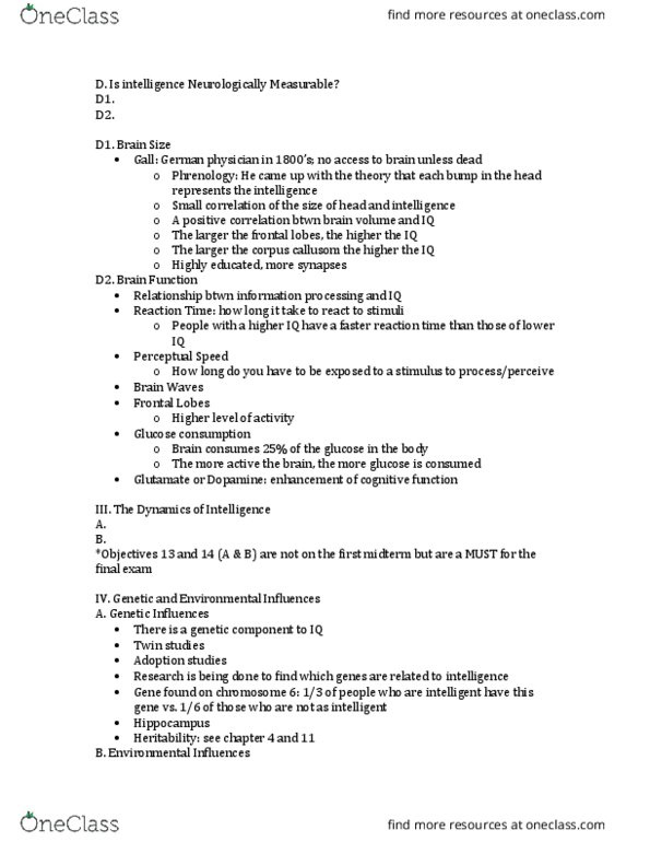 PSY 1102 Lecture Notes - Lecture 9: Heritability, Stereotype Threat, Socioeconomic Status thumbnail