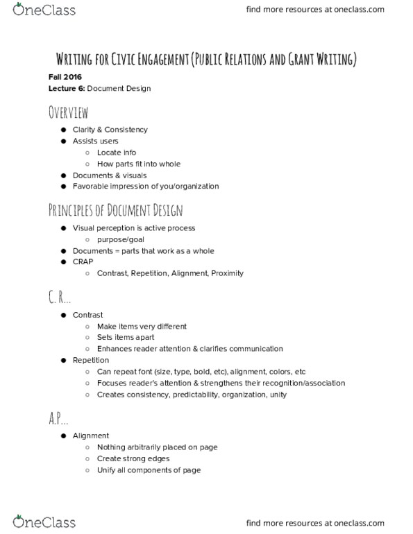 ENGL 454W Lecture Notes - Lecture 6: Visual Perception, Plaintext thumbnail