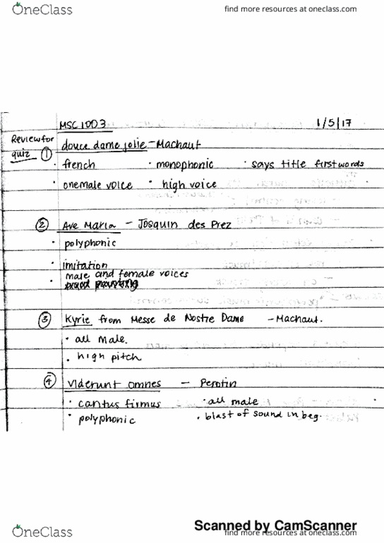 MSC 1003 Lecture 3: MSC 1003 1:5 thumbnail