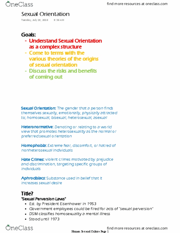 ANT 2301 Lecture Notes - Lecture 6: Biology And Sexual Orientation, Ridicule, Hypothalamus thumbnail