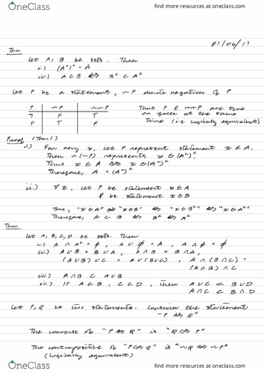 MATH 0413 Lecture Notes - Lecture 3: Contraposition thumbnail
