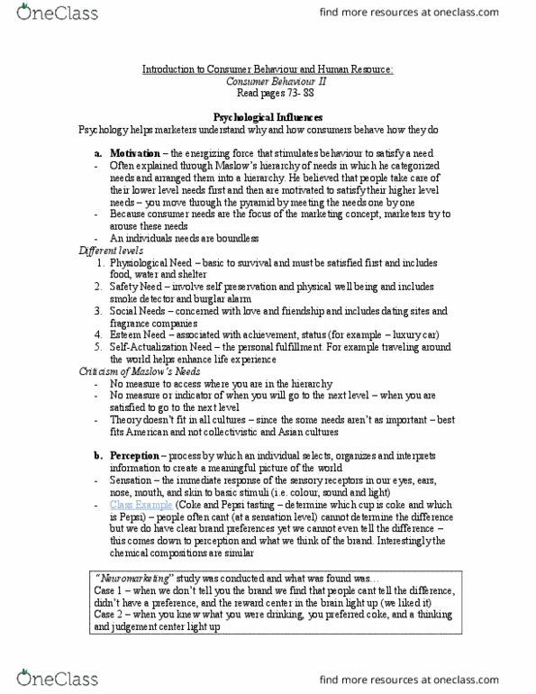 Management and Organizational Studies 1021A/B Lecture Notes - Lecture 8: Sidney Crosby, Psychographic, Collectivism thumbnail