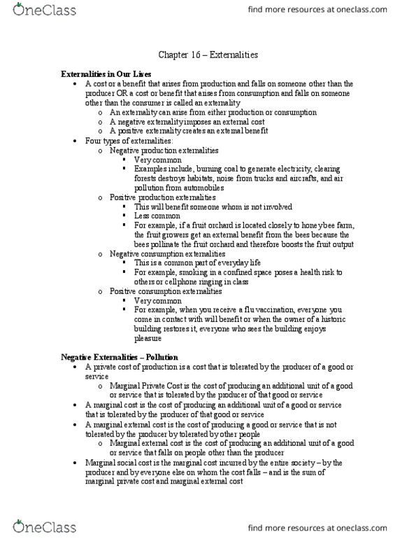 Economics 1021A/B Chapter Notes - Chapter 16: Ecotax, Deadweight Loss, Marginal Utility thumbnail