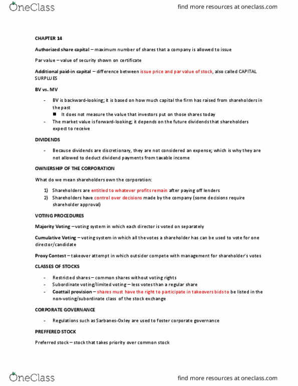 FINE 2000 Lecture Notes - Lecture 14: Private Placement, Eurodollar, Preferred Stock thumbnail