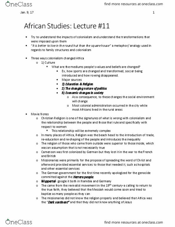 SOSC 2480 Lecture Notes - Lecture 11: Norther, Extraversion And Introversion, Tuberculosis thumbnail