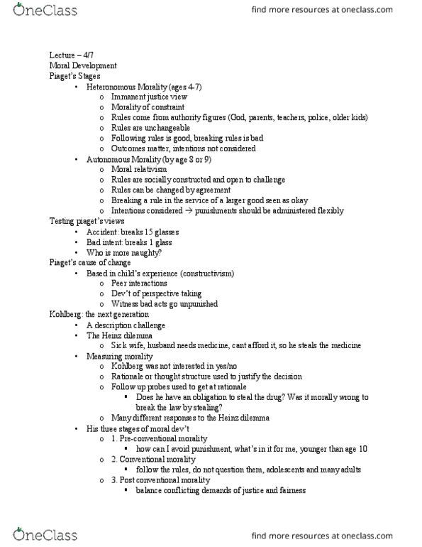 CAS PS 241 Lecture Notes - Lecture 3: Longitudinal Study, Generation A, Kin Selection thumbnail