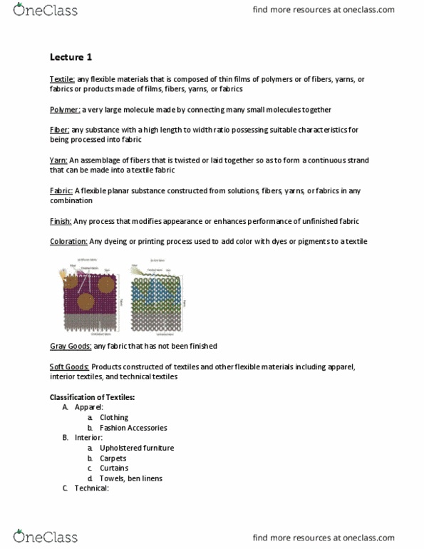 TXMI 3500 Lecture Notes - Lecture 1: Duct Tape, Glass Fiber thumbnail