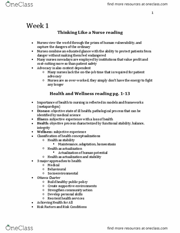 Nursing 2230A/B Chapter Notes - Chapter 1: Food Security, Social Exclusion, Social Safety Net thumbnail
