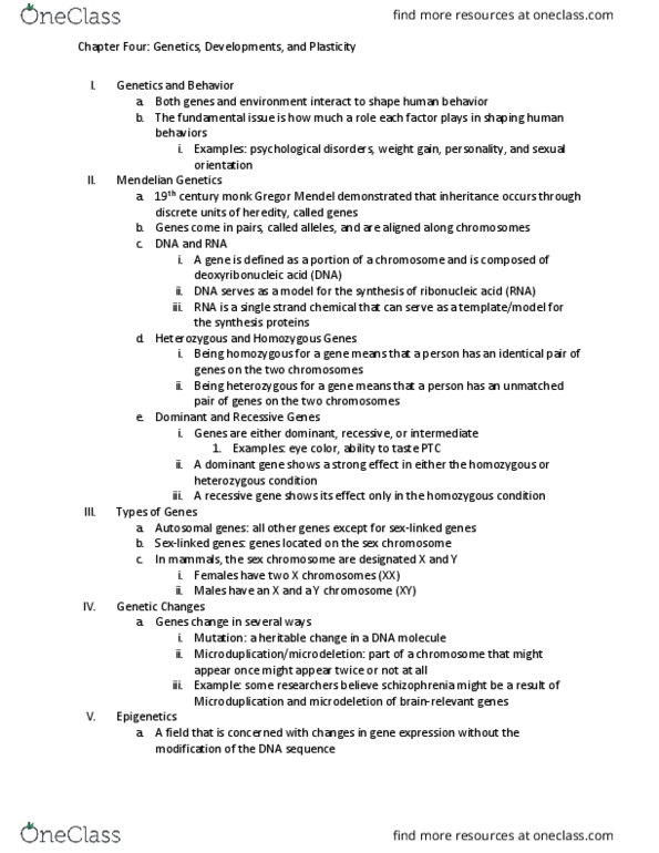 PSY-220 Lecture Notes - Lecture 2: Fetal Alcohol Spectrum Disorder, Cerebrospinal Fluid, Mendelian Inheritance thumbnail