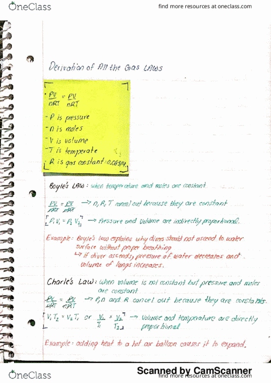 CHY 103 Chapter 5: notes on gas laws thumbnail