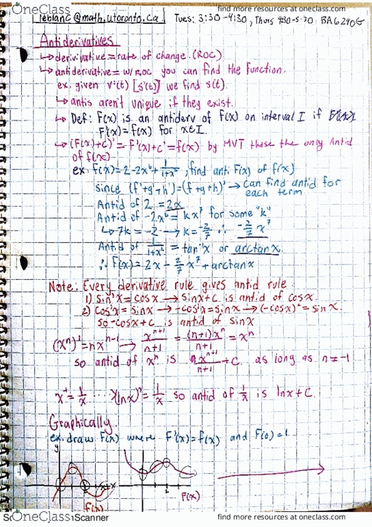 MAT136H1 Lecture 3: LeBlanc Notes, Lectures 1-3 thumbnail