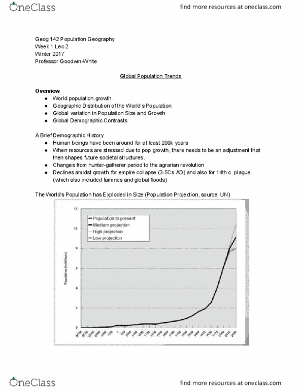 GEOG 142 Lecture Notes - Lecture 2: Doubling Time, Reproductive Rights, British Agricultural Revolution thumbnail