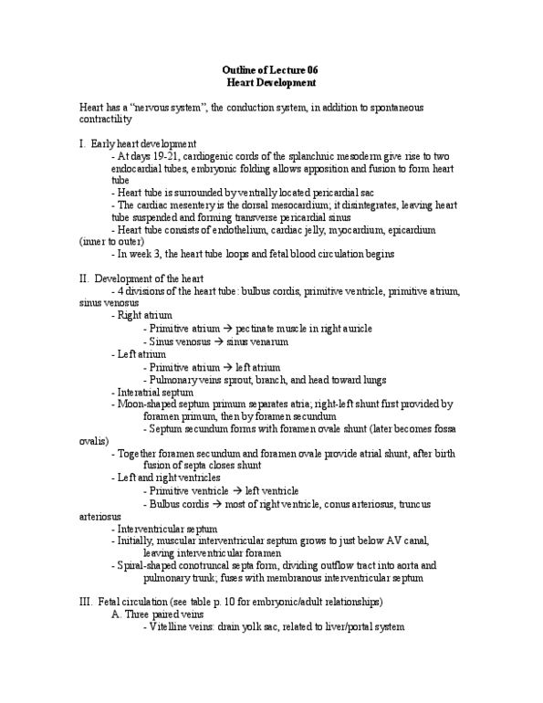 BIOL 2005 Lecture Notes - Yolk Sac, Ductus Arteriosus, Umbilical Vein thumbnail