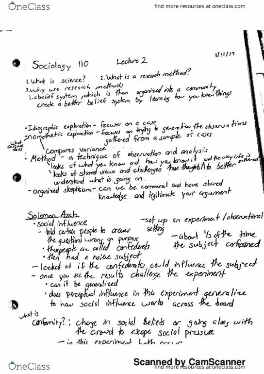 SOCIOL 110 Lecture 2: Sociology 110 Lecture 2 thumbnail