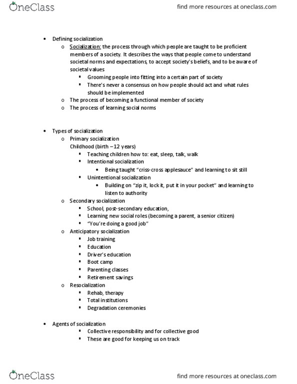 SOCI 1001 Lecture Notes - Lecture 4: Old Age, Ageism, Hidden Curriculum thumbnail