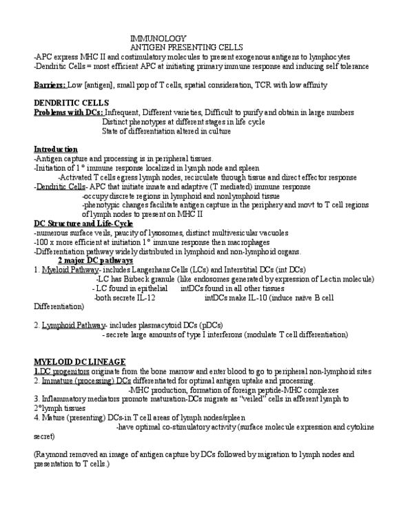 BIOL 2005 Lecture Notes - Mannose, T Helper Cell, Interleukin 5 thumbnail