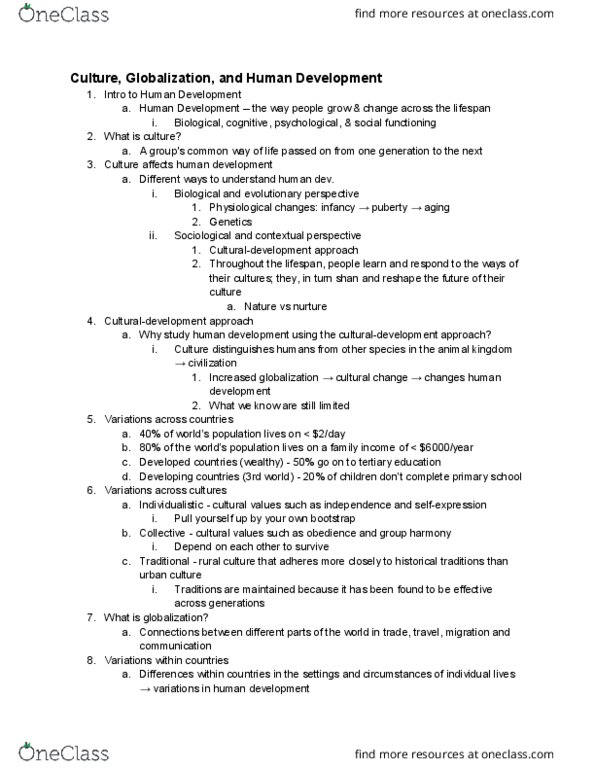 CYAF 160 Lecture Notes - Lecture 1: Socioeconomic Status, Natural Selection, Homo Sapiens thumbnail