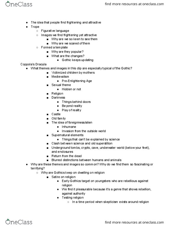 ENGL 110 Lecture Notes - Lecture 2: Medievalism thumbnail