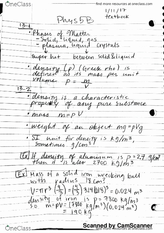PHYS 5B Chapter 13.1-7: Density & Archimedes' Principle thumbnail