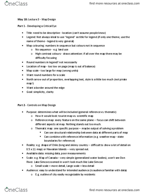 GGR272H1 Lecture Notes - Lecture 3: Lake Simcoe, Thematic Map, Round Number thumbnail