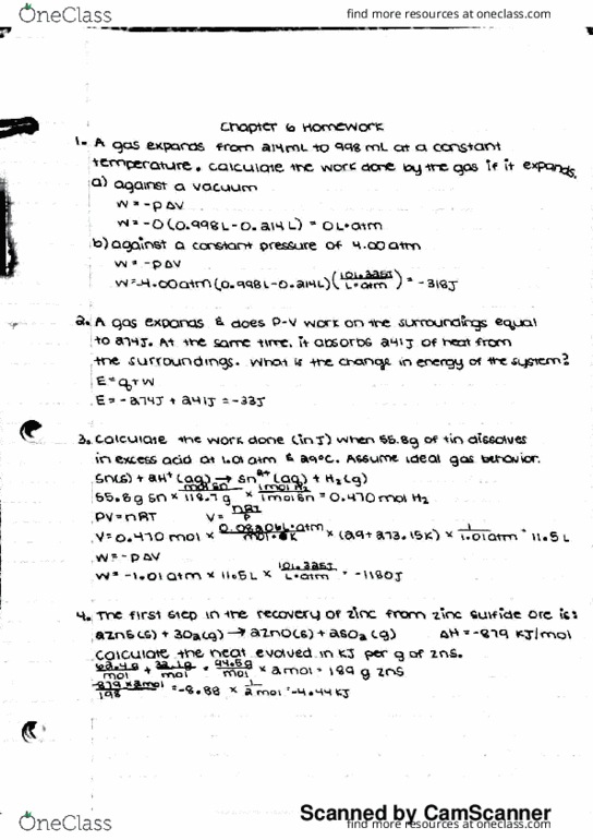 CHM 101 Chapter 6: Chapter 6 Homework Problems thumbnail