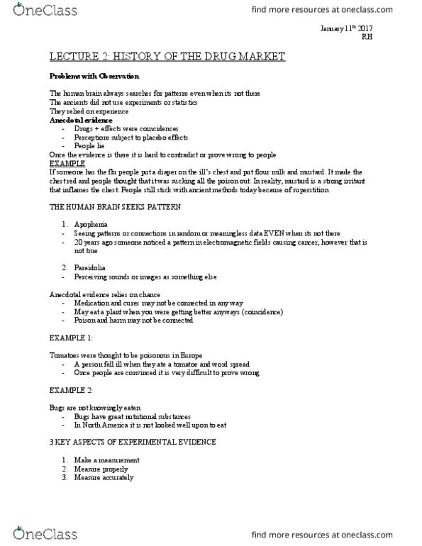 BPS 1101 Lecture Notes - Lecture 2: Chlorophyll, Apophenia, Pareidolia thumbnail