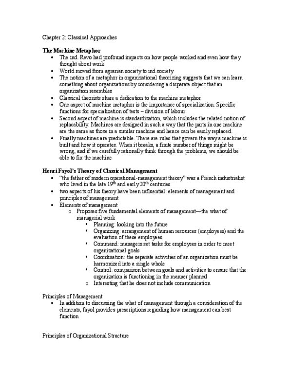 EDRD 3140 Chapter Notes - Chapter 2: Hierarchical Organization, Organizational Chart, Traditional Authority thumbnail